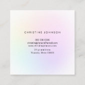 Vlinder pastel kleuren logo vierkante visitekaartje (Achterkant)