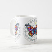 Vlinder Pastel Koffiemok (Voorkant links)