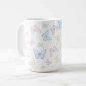Vlinder Pastelkleuren Mok (Voorkant links)