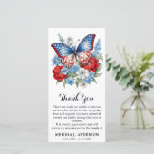 Vlinder Patriottische Begrafenis Sympathie Bedankkaart (Staand voorkant)