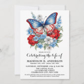 Vlinder patriottische begrafenis viering van het l kaart (Voorkant)