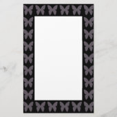 Vlinder patronen vlinders in zwart-wit briefpapier (Voorkant)