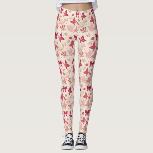 vlinder patroon 2 leggings (Voorkant)