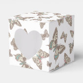 Vlinder patroon bruiloft gunst doos bedankdoosjes (Voorkant Zijde)