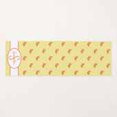 Vlinder patroon geel meisje modern monogram yogamat (Voorkant (horizontaal))