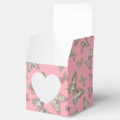 Vlinder patroon roze dank u bruiloft gunst doos bedankdoosjes (Geopend)