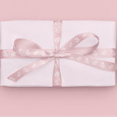 Vlinder patroon roze satijnen lint