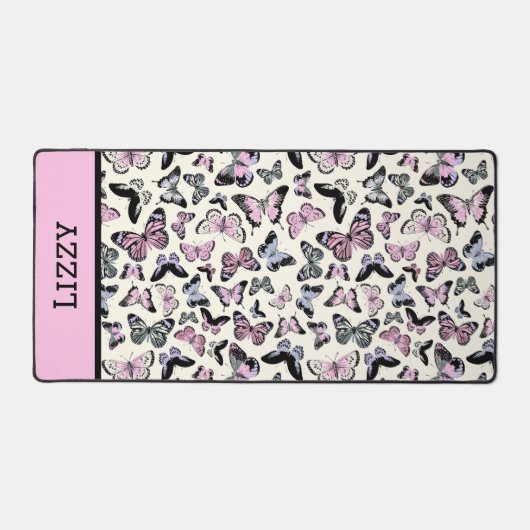  Vlinder Pattern Desk Mat (Voorkant)