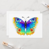 Vlinder Pauwen Oog Kaart (Voorkant / Achterkant in situ)