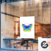 Vlinder Pauwen Oog Raamsticker (Cafe Raam)