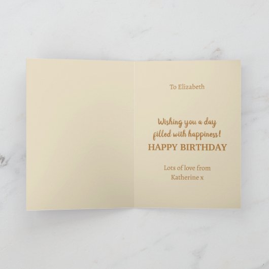 Vlinder Persoonlijke Gelukkige Verjaardag Kaart (Binnen)