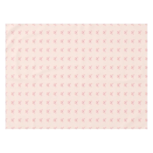 Vlinder perzik roos goudroze tafelkleed (Voorkant (Horizontaal))