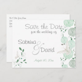 Vlinder Pistache Chrysanthemum Save the Date Aankondigingskaart