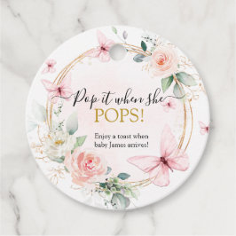 Vlinder Pop het als ze poppen Bedankjes Labels