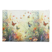 Vlinder positieve mantra citeert aangepaste kunst kussensloop (Achterkant)