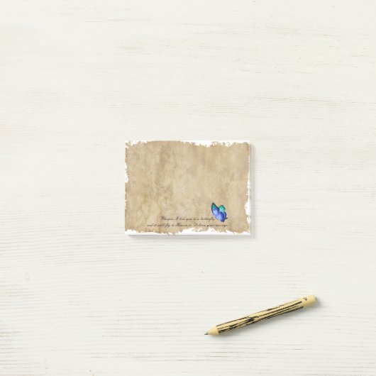 Vlinder Post-it® Notes (Op bureau)