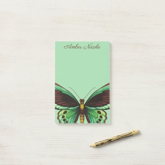 Vlinder Post-it® Notes (Op bureau)