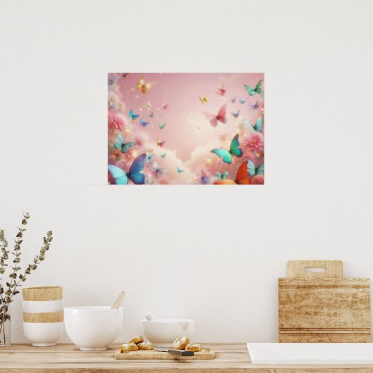 vlinder poster (Keuken)