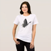 Vlinder Pret Illustratie Grafisch Tri-Blend Shirt (Voorkant volledig)