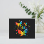 Vlinder Pride Liefde is Liefde LGBT Bewustzijn Briefkaart (Staand voorkant)