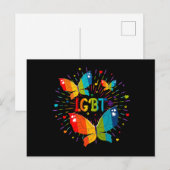 Vlinder Pride Liefde is Liefde LGBT Bewustzijn Briefkaart (Voorkant / Achterkant)