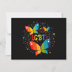 Vlinder Pride Liefde is Liefde LGBT Bewustzijn Briefkaart