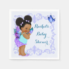 Vlinder Prinses Baby Meisje Lavendel Servetten