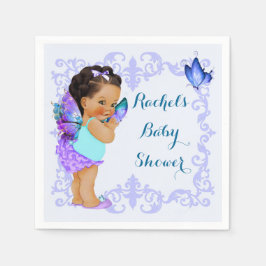 Vlinder Prinses Baby Meisje Lavendel Servetten