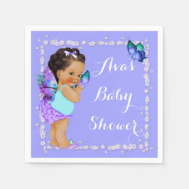 Vlinder Prinses Baby Meisje Lavendel Servetten