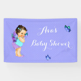 Vlinder Prinses Baby Meisje Paars Lavendel Banne Spandoek