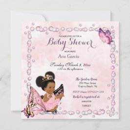 Vlinder Prinses Baby Meisje Puffs Kaart