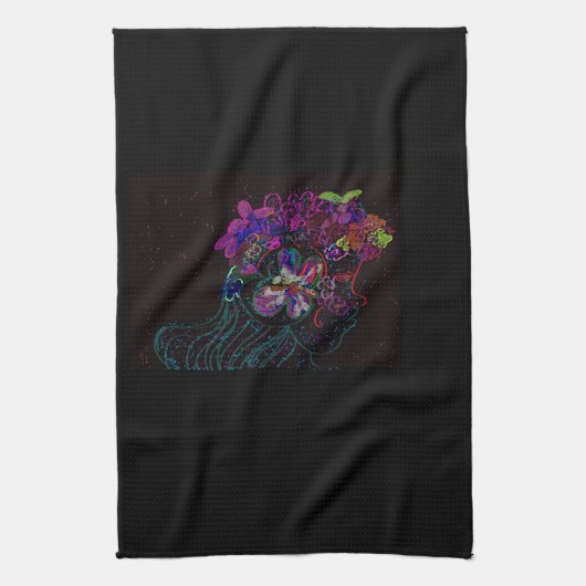 Vlinder Prinses Keukenhanddoek (Verticaal)