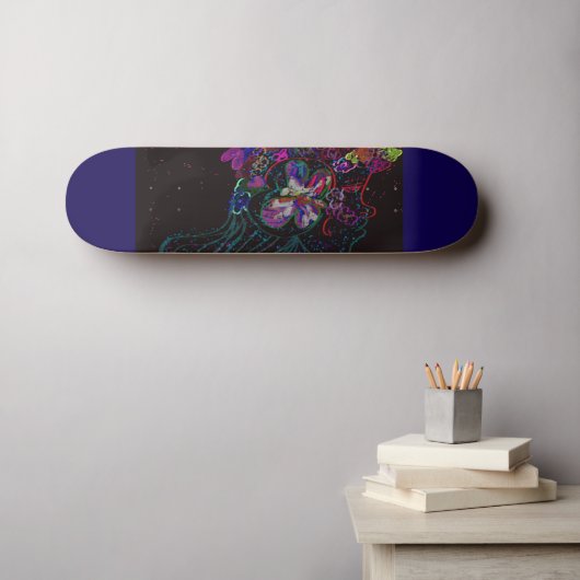 Vlinder Prinses Skateboard (Muurkunst (Horizontaal))