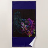 Vlinder Prinses Strandhanddoek Strandlaken (Voorkant)