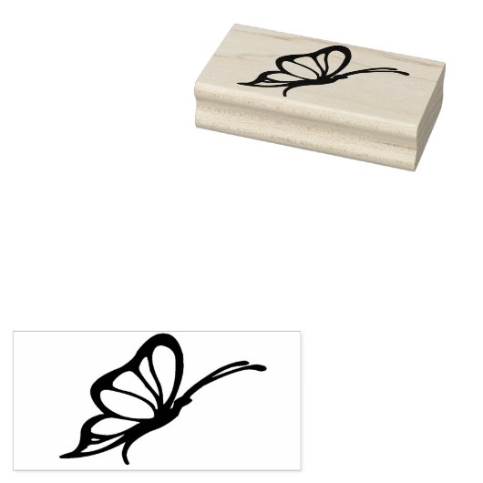 Vlinder profiel art stempel (Gestempeld)