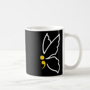 Vlinder puntkomma shirt mei Maand van de geestelij Koffiemok