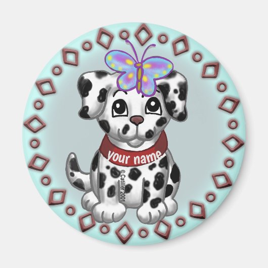 Vlinder Puppies hond Magneet (Voorkant)
