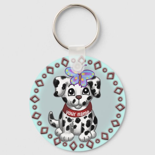 Vlinder Puppy   Sleutelhanger (Voorkant)