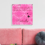 Vlinder Quote Canvas Print (Insitu (Woonkamer))