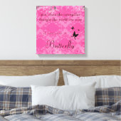 Vlinder Quote Canvas Print (Insitu (Slaapkamer))