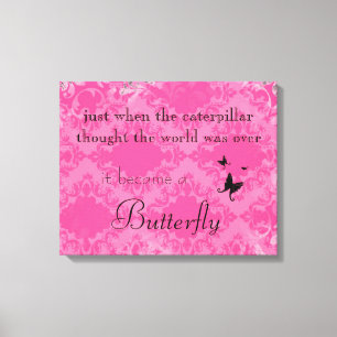 Vlinder Quote Canvas Print