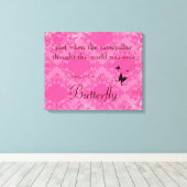 Vlinder Quote Canvas Print (Insitu (Houten vloer))