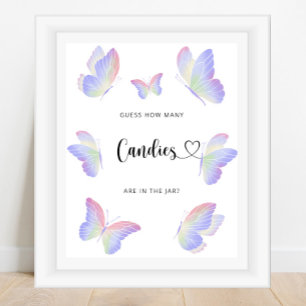 Vlinder raad hoeveel snoepjes poster