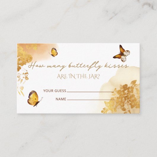 Vlinder raad hoeveel vlinder kussen informatiekaartje (Voorkant)