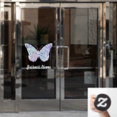 Vlinder raamfolie raamsticker (Kantoordeur)