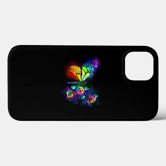 Vlinder regenboog bloem Case-Mate iPhone case (Achterkant (horizontaal))