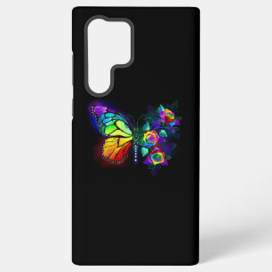 Vlinder regenboog bloem samsung galaxy hoesje