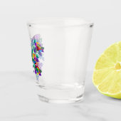 Vlinder regenboog bloem shot glas (Rechts)