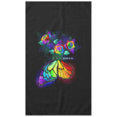 Vlinder regenboog bloem tafelkleed (Voorkant)