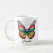 Vlinder Regenboog Monogram  Koffiemok (Links)